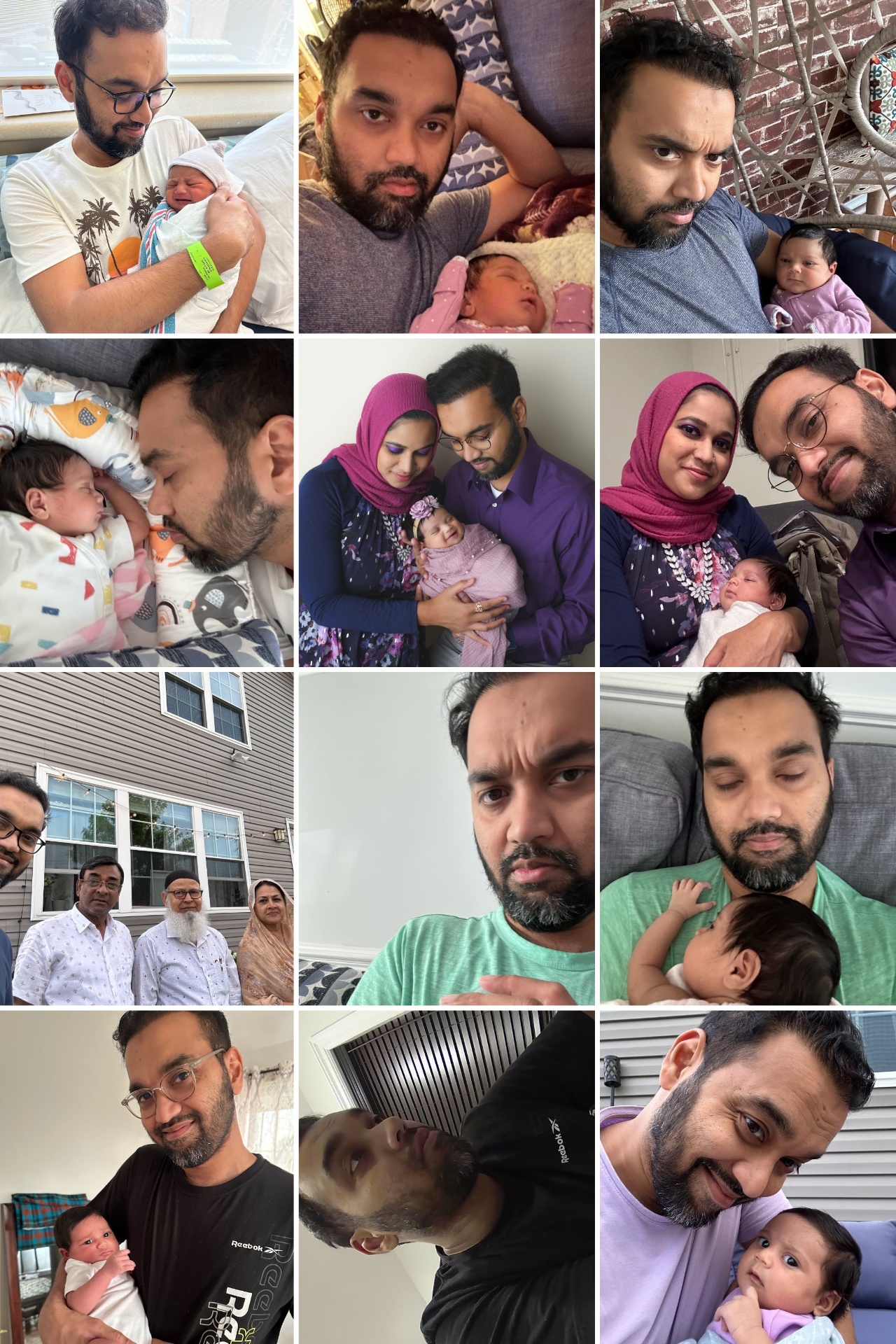 Collage of Faatiha with her dad