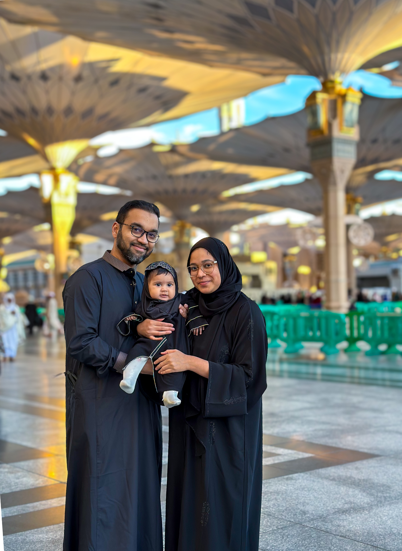 Faatiha with her parents in Madinah