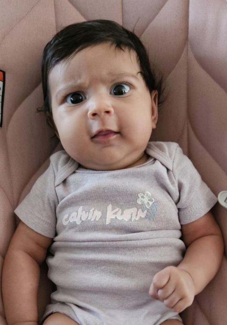 Baby Faatiha big eyes portrait